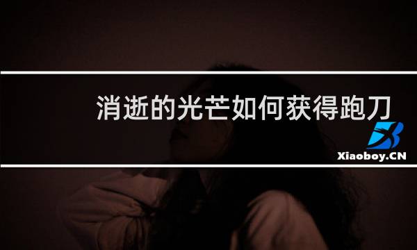 消逝的光芒如何获得跑刀