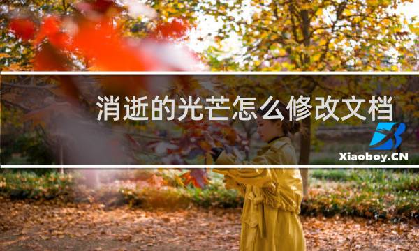 消逝的光芒怎么修改文档