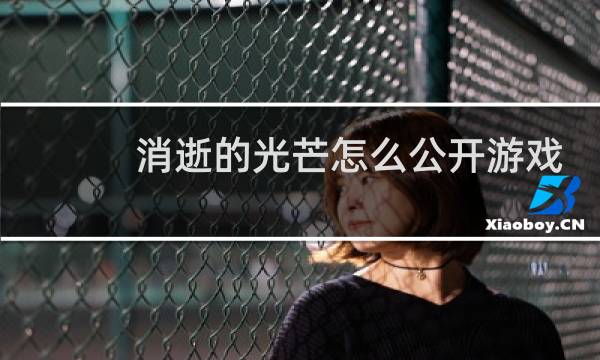 消逝的光芒怎么公开游戏