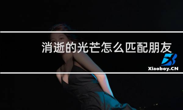 消逝的光芒怎么匹配朋友