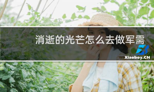 消逝的光芒怎么去做军需