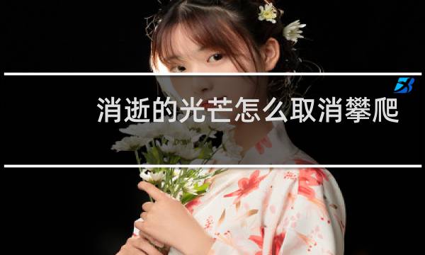 消逝的光芒怎么取消攀爬