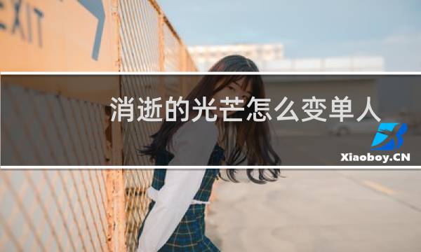 消逝的光芒怎么变单人