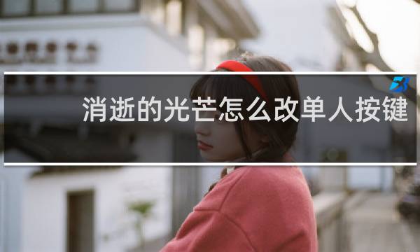 消逝的光芒怎么改单人按键