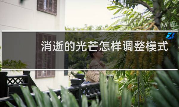 消逝的光芒怎样调整模式