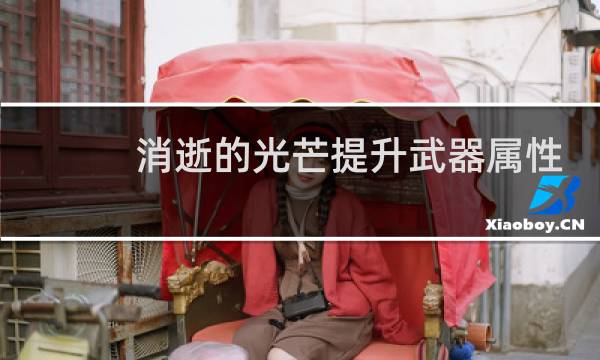 消逝的光芒提升武器属性