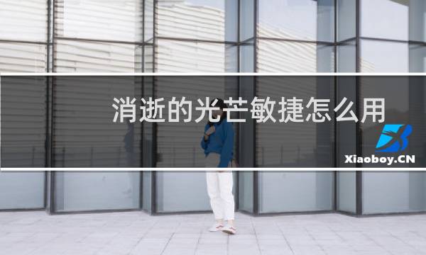消逝的光芒敏捷怎么用