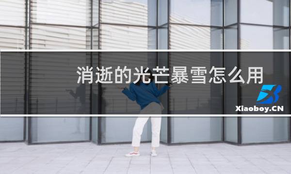 消逝的光芒暴雪怎么用