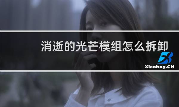 消逝的光芒模组怎么拆卸