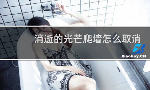 消逝的光芒爬墙怎么取消