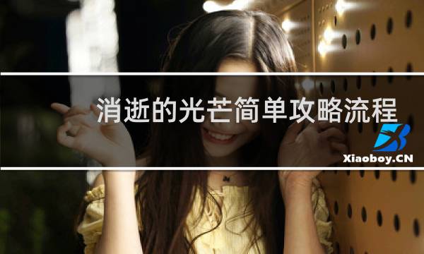 消逝的光芒简单攻略流程
