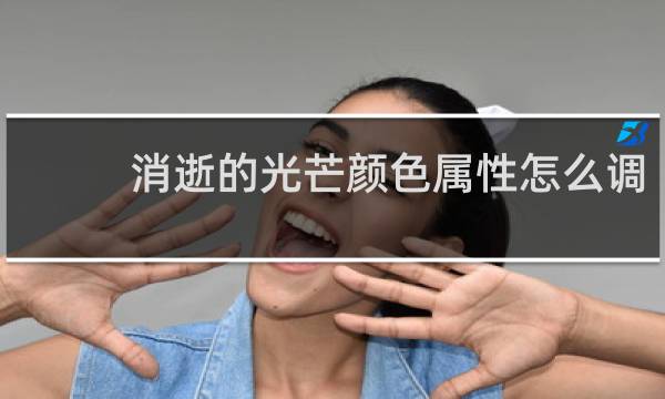 消逝的光芒颜色属性怎么调