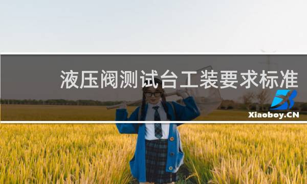 液压阀测试台工装要求标准