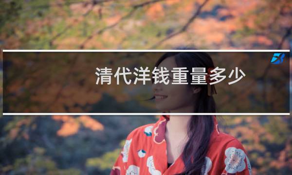 清代洋钱重量多少