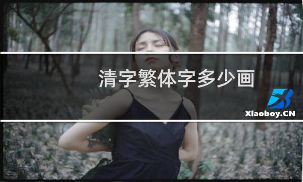 清字繁体字多少画