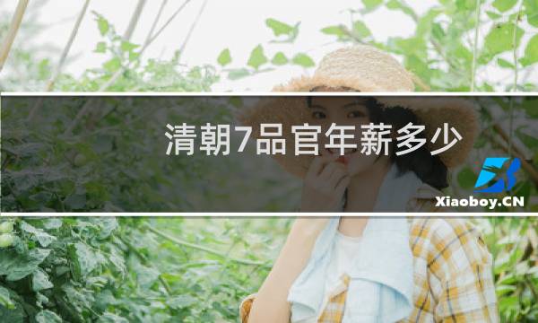 清朝7品官年薪多少