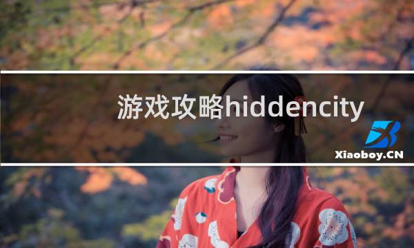 游戏攻略hiddencity