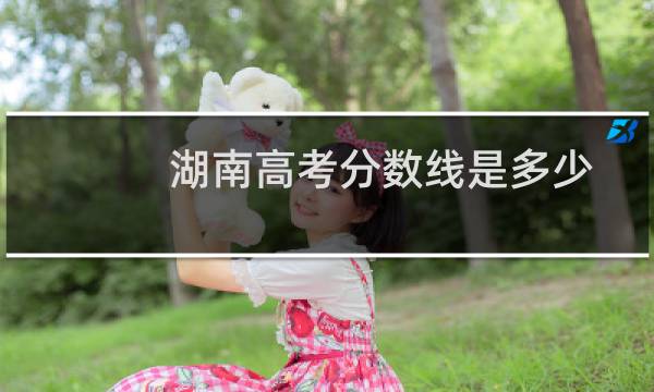 湖南高考分数线是多少