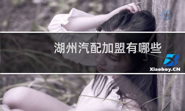 湖州汽配加盟有哪些