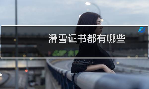 滑雪证书都有哪些