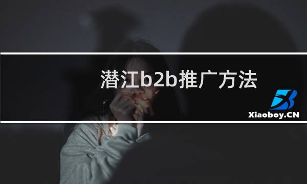 潜江b2b推广方法