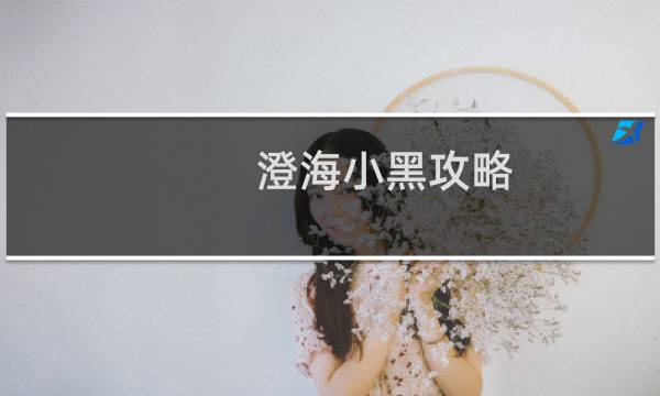 澄海小黑攻略