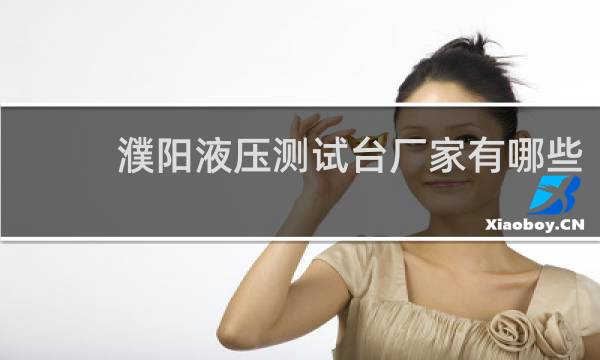 濮阳液压测试台厂家有哪些