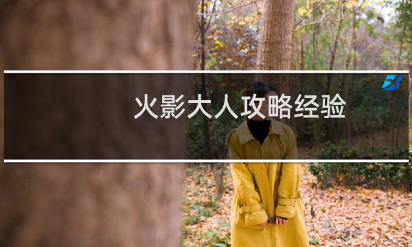火影大人攻略经验