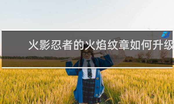 火影忍者的火焰纹章如何升级