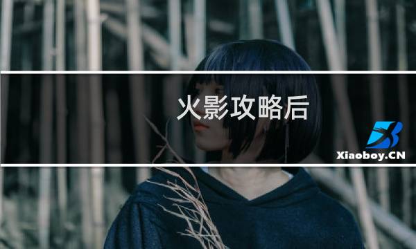 火影攻略后