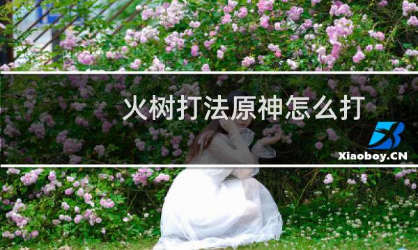 火树打法原神怎么打