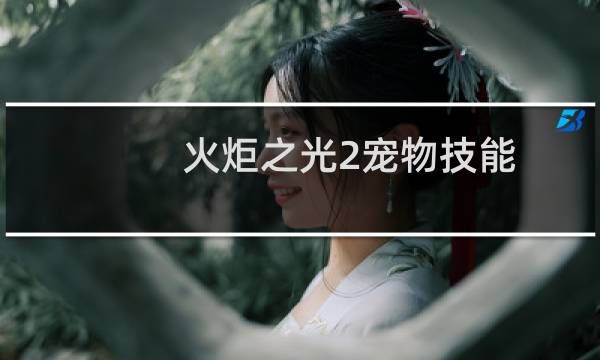 火炬之光2宠物技能