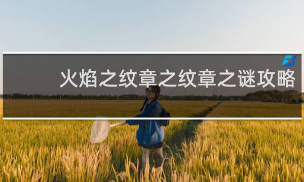 火焰之纹章之纹章之谜攻略