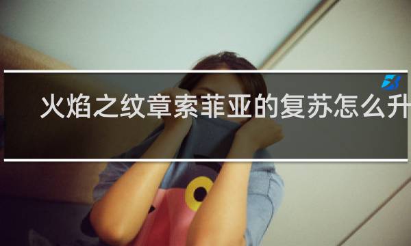 火焰之纹章索菲亚的复苏怎么升级