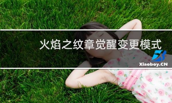 火焰之纹章觉醒变更模式