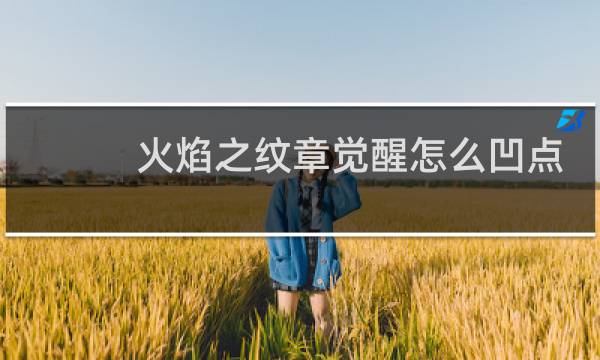 火焰之纹章觉醒怎么凹点