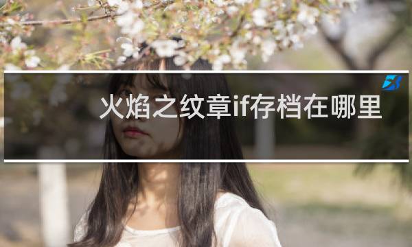 火焰之纹章if存档在哪里