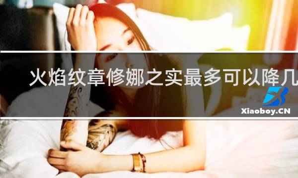 火焰纹章修娜之实最多可以降几级