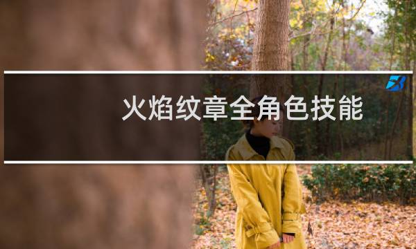 火焰纹章全角色技能