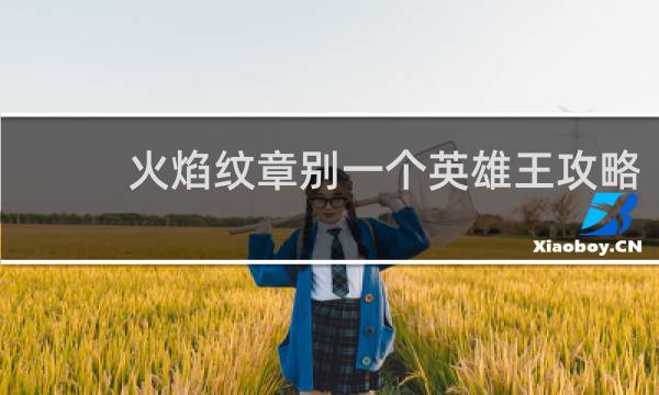 火焰纹章别一个英雄王攻略