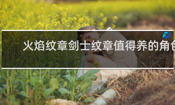 火焰纹章剑士纹章值得养的角色