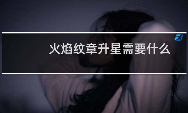 火焰纹章升星需要什么