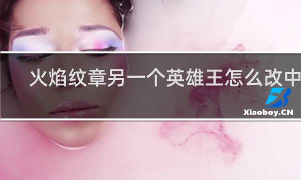 火焰纹章另一个英雄王怎么改中文