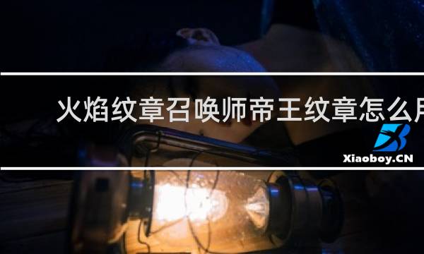 火焰纹章召唤师帝王纹章怎么用