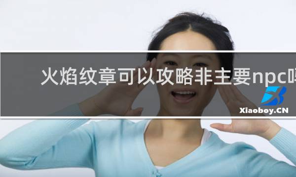 火焰纹章可以攻略非主要npc吗