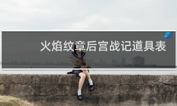 火焰纹章后宫战记道具表