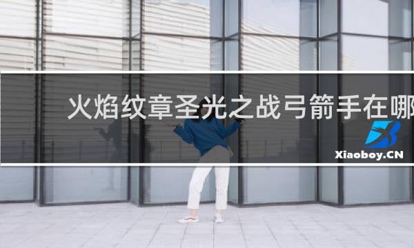 火焰纹章圣光之战弓箭手在哪