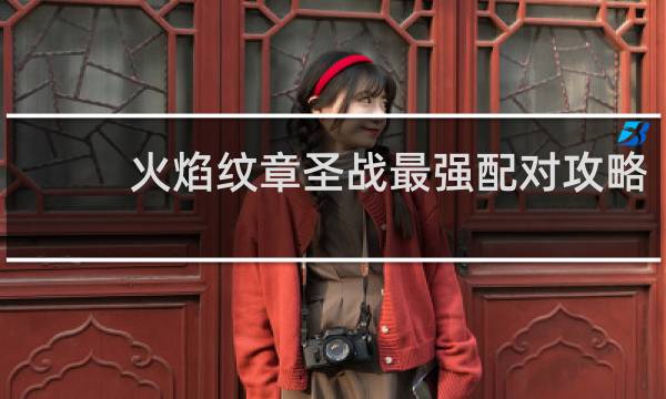 火焰纹章圣战最强配对攻略