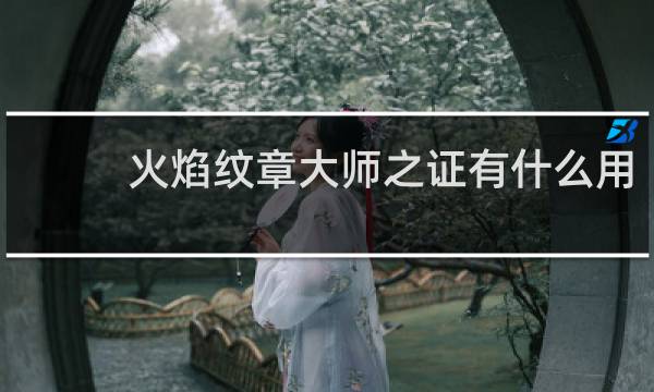 火焰纹章大师之证有什么用
