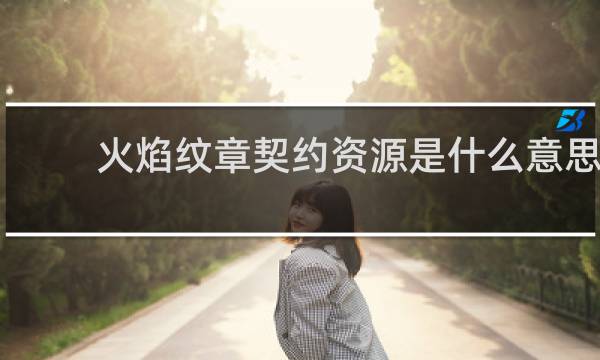 火焰纹章契约资源是什么意思